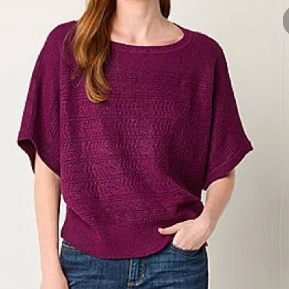 Frye & Co Knit Short Sleeve Sweater Top XL / XXL